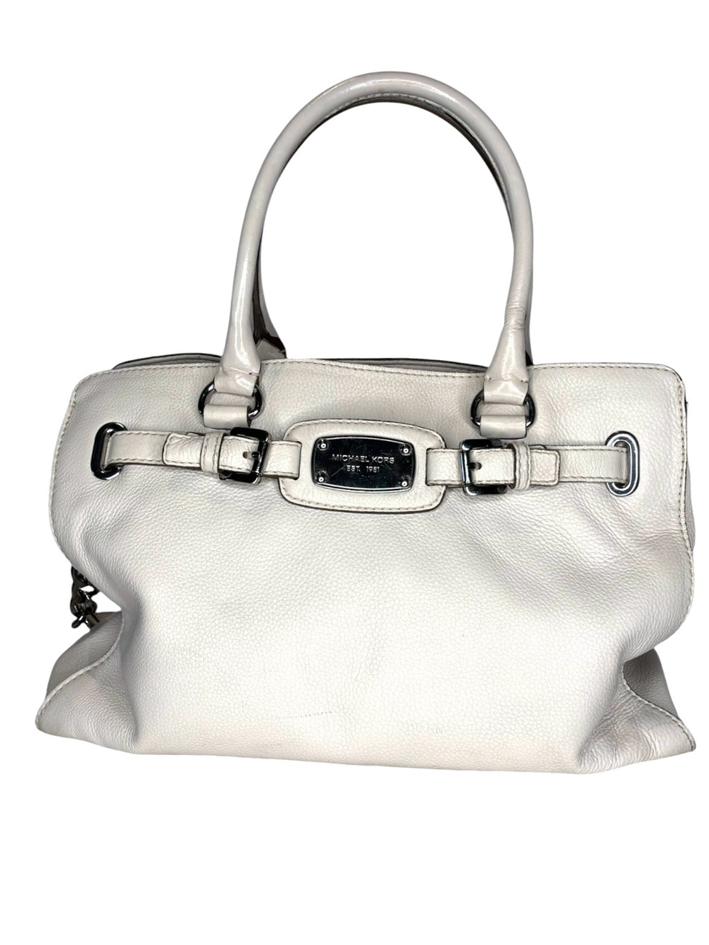 Michael Kors White Leather Tote Bag